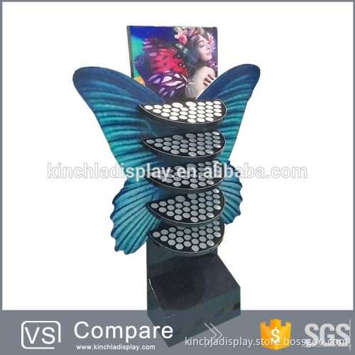Corrugated cardboard counter display stand